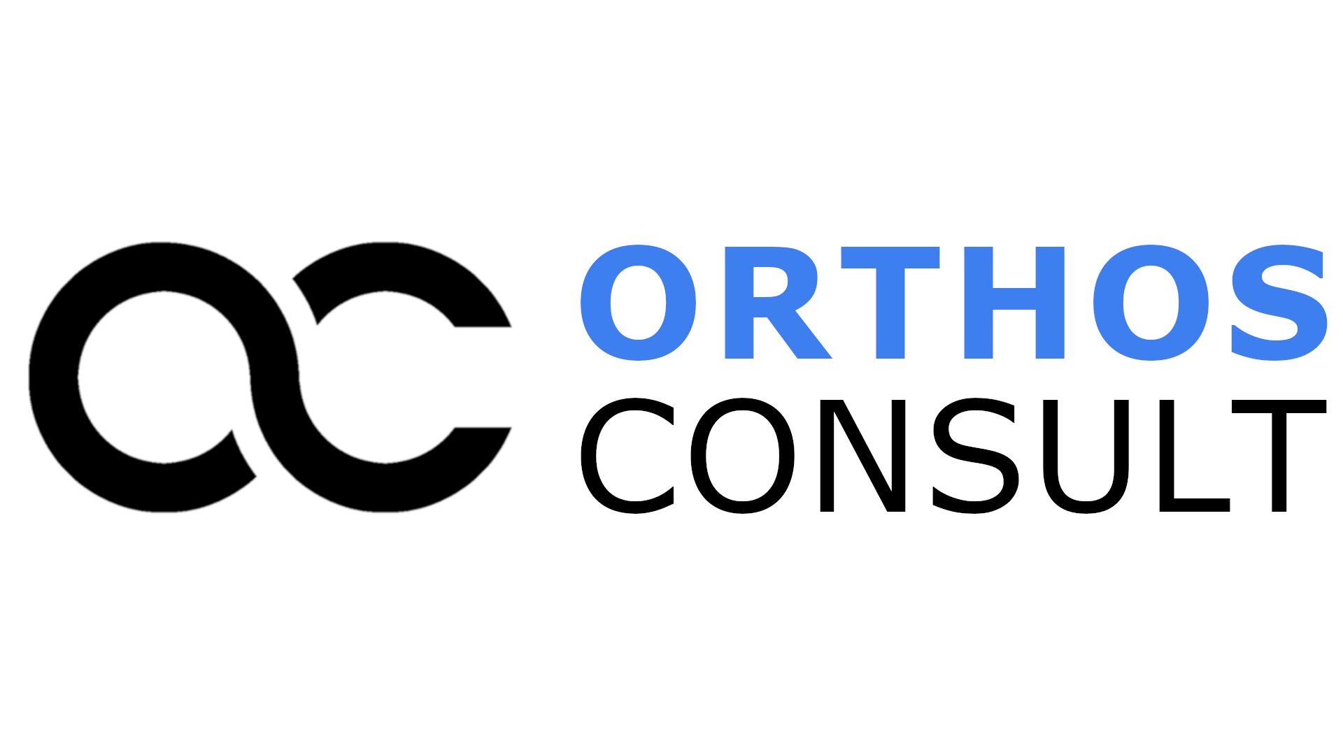 Orthos Consult Logo Groß Schwarz Blau